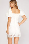 Bubble Sleeve Mini Dress - Artemisia Clothing Shop