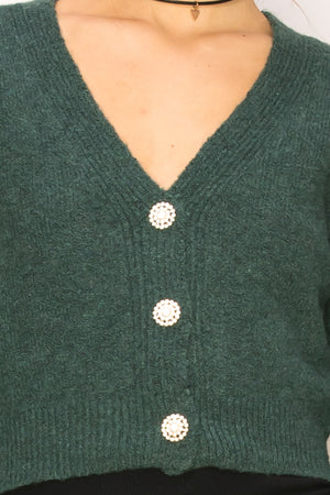 Sweater With Sparkly Buttons - Artemisia Clothing Shop