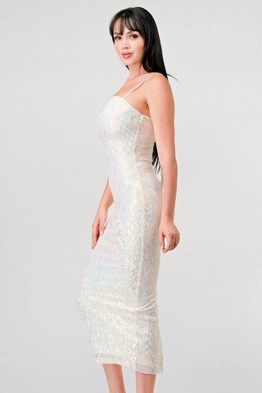 Sequins Embellished Midi Dress - Artemisia Clothing Shop
