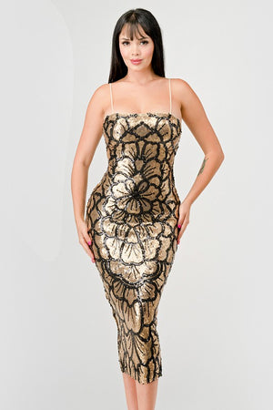 Luxe Gold Sequin Dress - Artemisia Clothing Shop