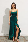 Going Out Open Back Ruffled Maxi Dress