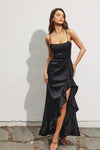 Going Out Open Back Ruffled Maxi Dress