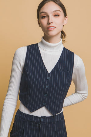 Pleated Navy Pants - Artemisia Clothing Shop