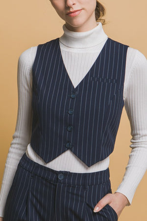 Pleated Navy Pants - Artemisia Clothing Shop