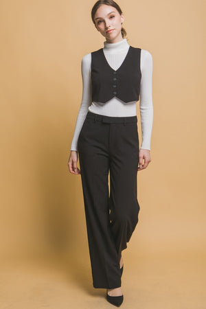 Pleated Navy Pants - Artemisia Clothing Shop