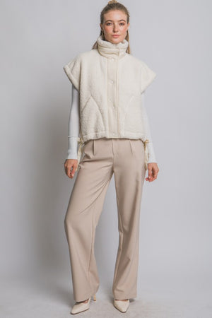 Fleece Bow Detail Vest