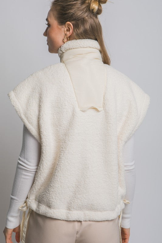 Fleece Bow Detail Vest