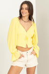 Bright Button Up Top - Artemisia Clothing Shop