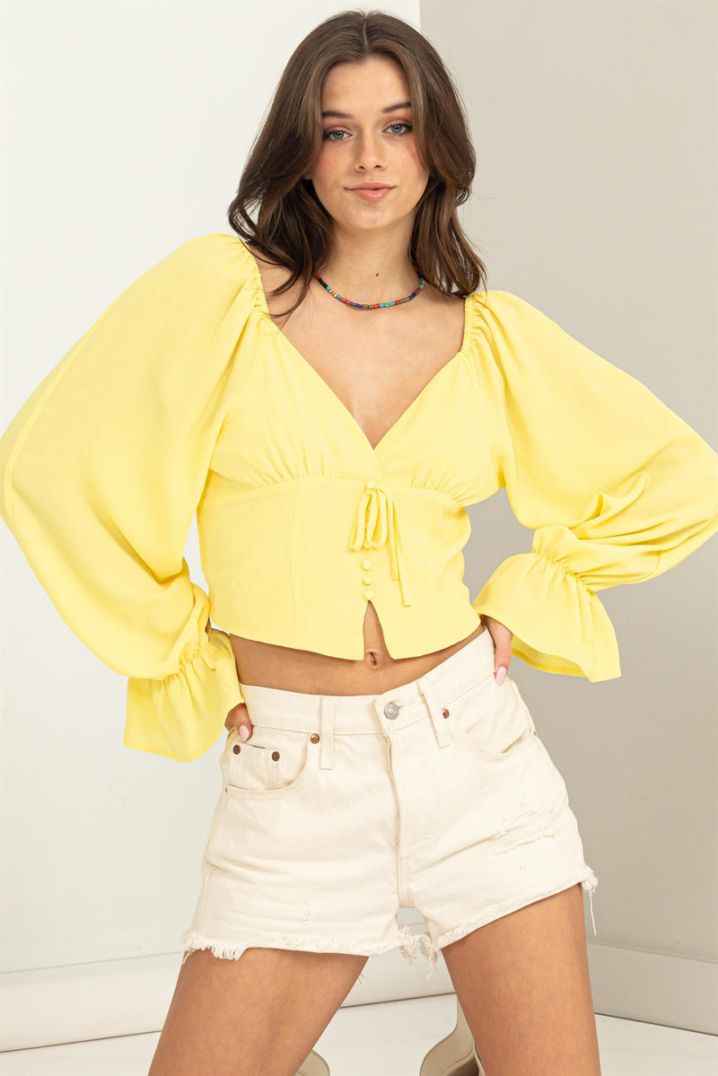 Bright Button Up Top - Artemisia Clothing Shop