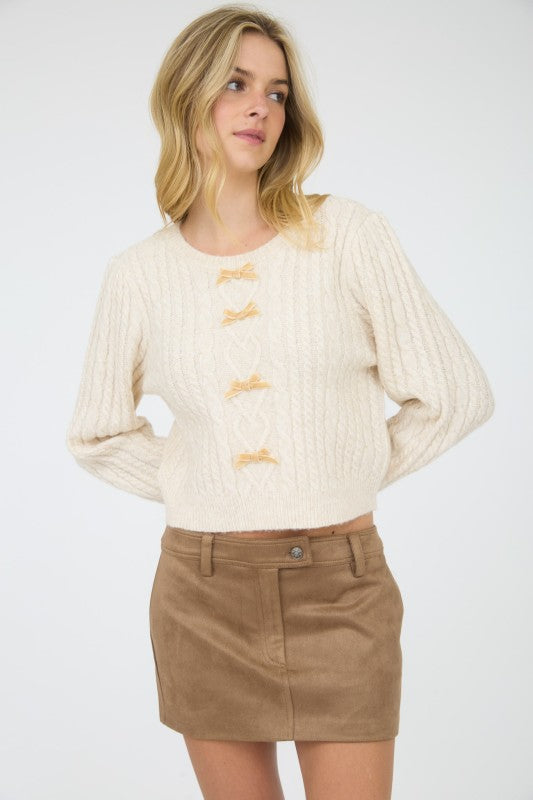 Cozy Bow Detail Sweater