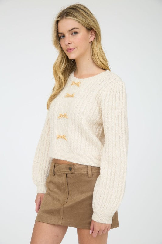 Cozy Bow Detail Sweater