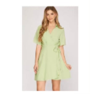 Collared Wrap Mini Dress - Artemisia Clothing Shop