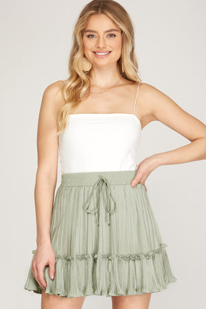 Cute Satin Mini Skirt - Artemisia Clothing Shop