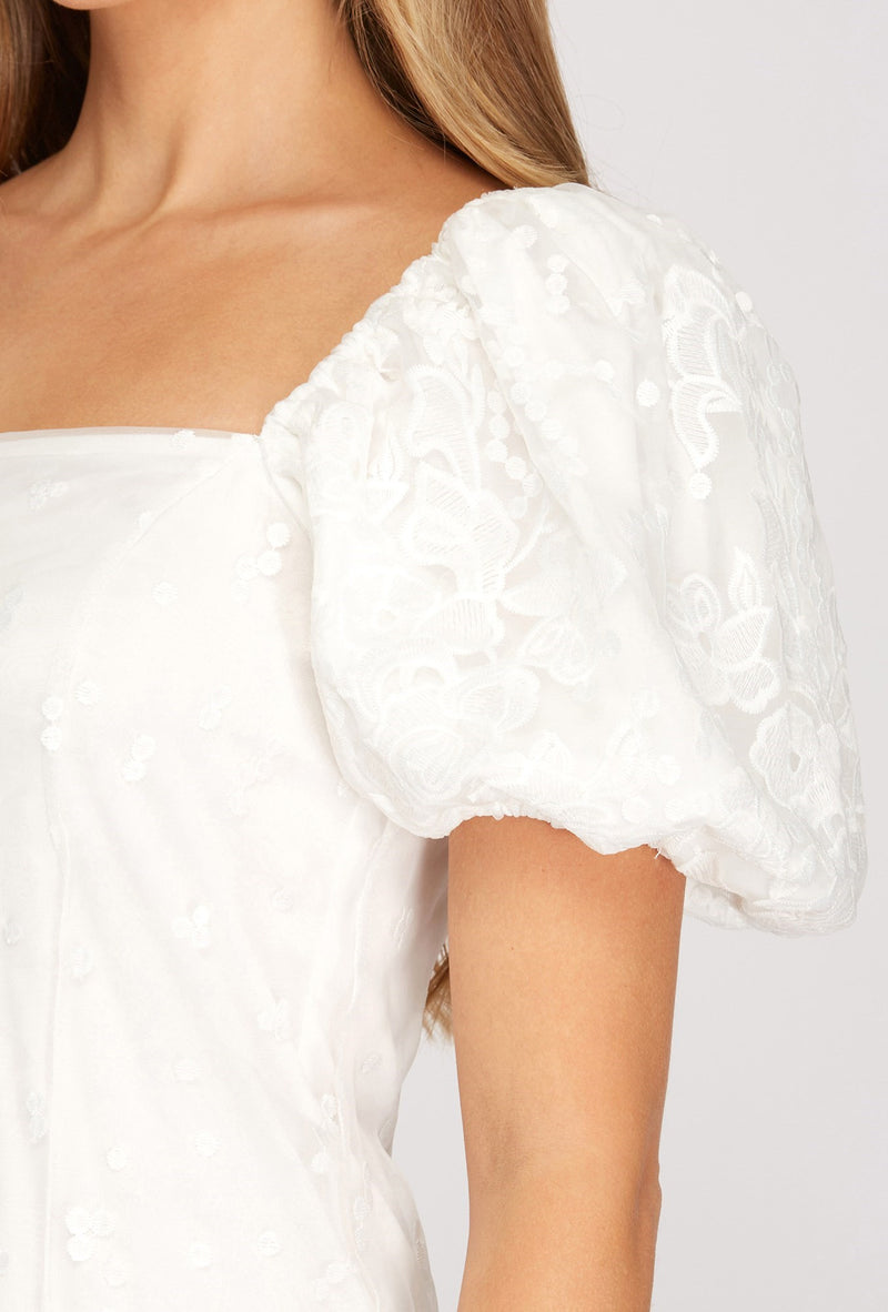 Bubble Sleeve Mini Dress - Artemisia Clothing Shop