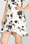 Textured Floral Mini Dress - Artemisia Clothing Shop