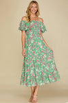 Off Shoulder Ruffled Maxi Dress - Artemisia Clothing Shop