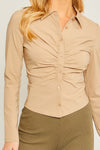 Ruched Front Top - Artemisia Clothing Shop