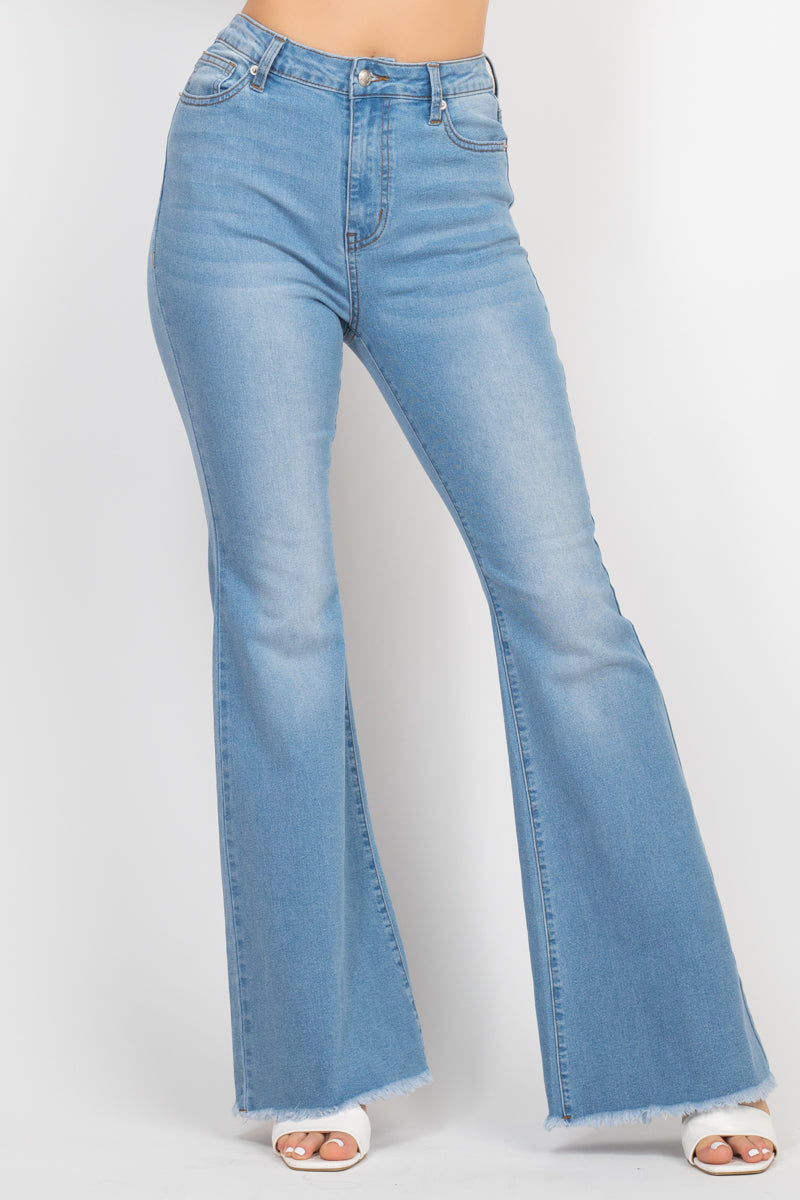 Wash Bell Bottom Jeans - Artemisia Clothing Shop