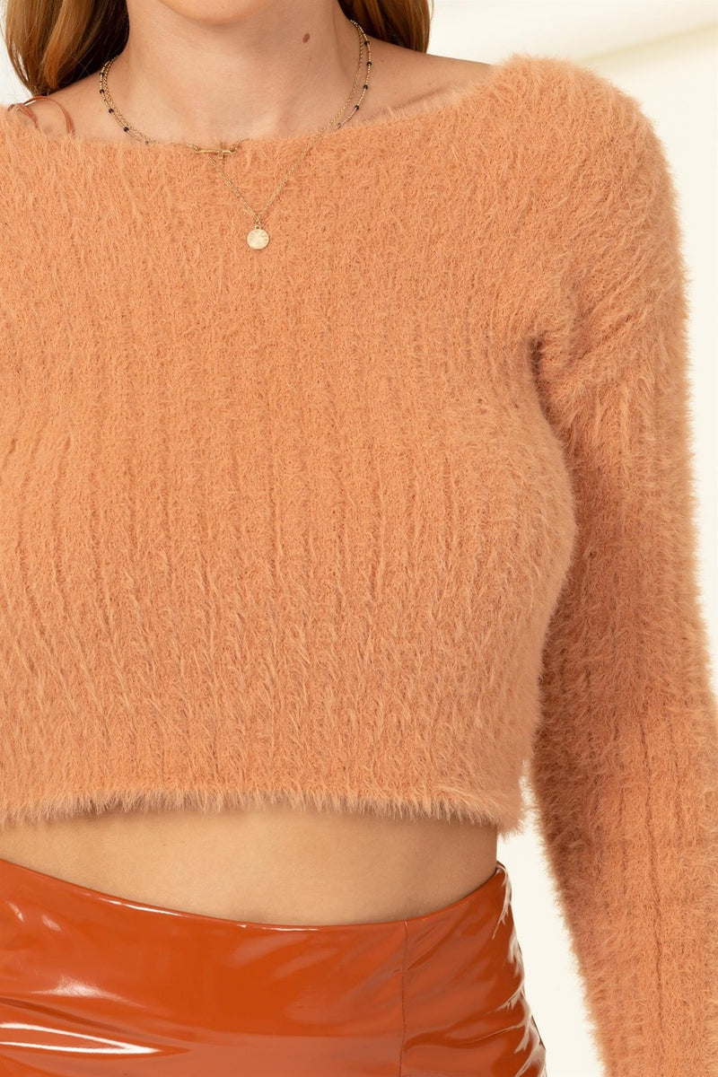 Cropped Soft Sweater Top - Artemisia Clothing Shop